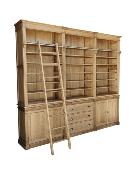 Grande Bibliothèque En Bois Avec Echelle  Bordeaux | 300-260