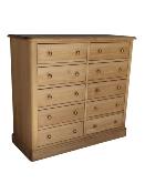 Commode Hampton 10 Tiroirs  En Bois Massif | 110