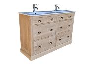 Meuble Salle de Bain  Cardiff en Chêne | 140