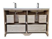 Meuble de salle de Bain Cardiff 4 Tiroirs en pin massif  | 141