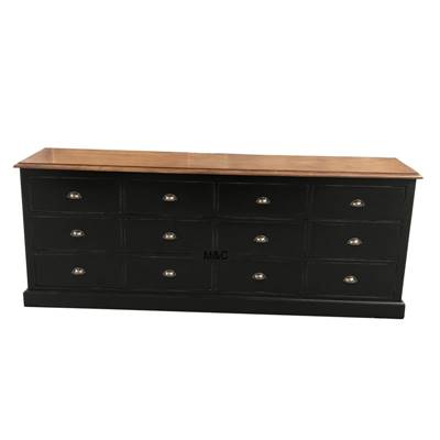 Commode 12 Tiroirs en Chataignier