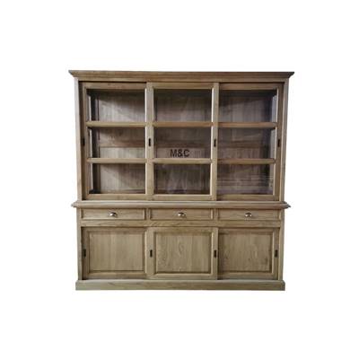 Vaisselier Cote Ouest en bois de Chêne / portes coulissantes | 220