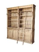 Bibliothèque Directoire échelle Bois 220  / Chêne Massif 