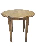  Table ronde de 90 Extensible en Chêne à Volets | 2 Allonges 