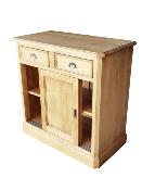 Petit Buffet En bois de Pin massif , 2 portes coulissantes | 90 cm