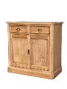 Petit Buffet En bois de Pin massif , 2 portes coulissantes | 90 cm