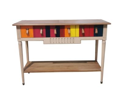 Console de style Chic en bois finition  Bayadère