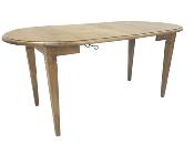  Table ronde de 90 Extensible en Chêne à Volets | 2 Allonges 