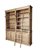 Bibliothèque Directoire échelle Bois 220  / Chêne Massif 