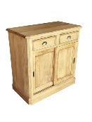 Petit Buffet En bois de Pin massif , 2 portes coulissantes | 90 cm