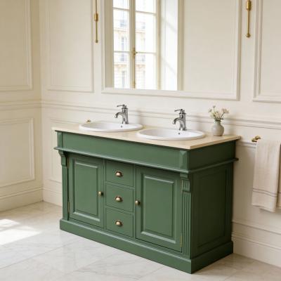 Meuble Salle de Bain Retro chic Vintage   en Bois | Biarritz 151