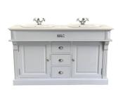 Meuble Salle de Bain Biarritz en Bois / 150  plateau Quartz