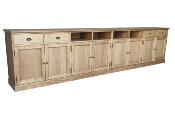 Buffet Bas ou Rangement en Bois Massif | 400 cm long