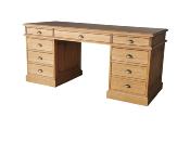 Bureau Ministre en Bois Massif   9 Tiroirs  Camille | 170