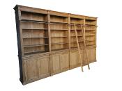Bibliothèque Directoire 400 Long  avec échelle | chêne