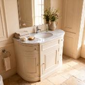 Meuble de Salle de Bain Arrondi en Bois | 125