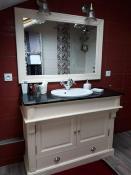 Meuble salle de bain Biarritz en Bois Style Retro | 120