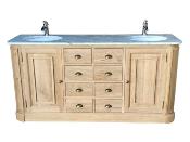 Meuble Salle de Bain Monaco en chêne | 185 long  