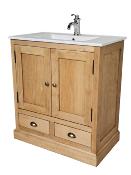 Meuble salle de Bain Chester 80 en Pin Ciré