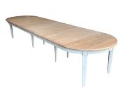 Table Ronde Extensible en Bois avec 6 rallonges