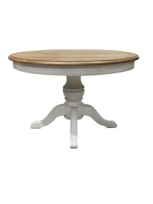 Table Ronde Pied Central en Chêne Massif Extensible |120