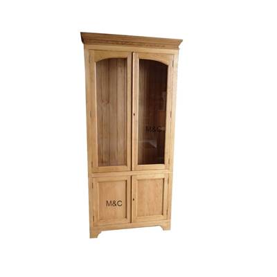 Bibliotheque En bois 2 portes vitrées
