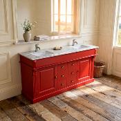 Meuble de Salle de Bain en Bois Retro Biarritz | 186 | Rouge