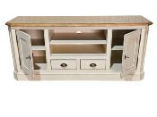 Meuble de TV Manoir En Pin Massif Classique Chic | 150