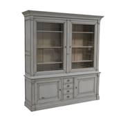 Bibliotheque Vitrine Directoire Bois Massif