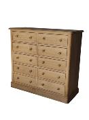 Commode Hampton 10 Tiroirs  En Bois Massif | 110