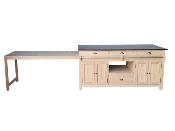 Ilot de Cuisine UZES en Chêne massif | 190 long