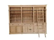 Grande Bibliotheque en Chene Directoire 3 tiroirs