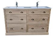 Meuble Salle de Bain  Cardiff en Chêne | 140