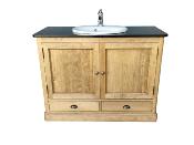 Meuble salle de Bain Bois Massif Hampton | 120 cm long